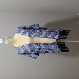 Victoria's Secret Kimono boho purple chevron print Sz XS